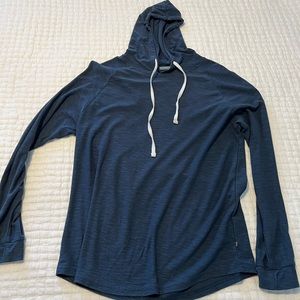 Free Fly Mens Bamboo Slub Hoody - Pacific Blue - Size medium